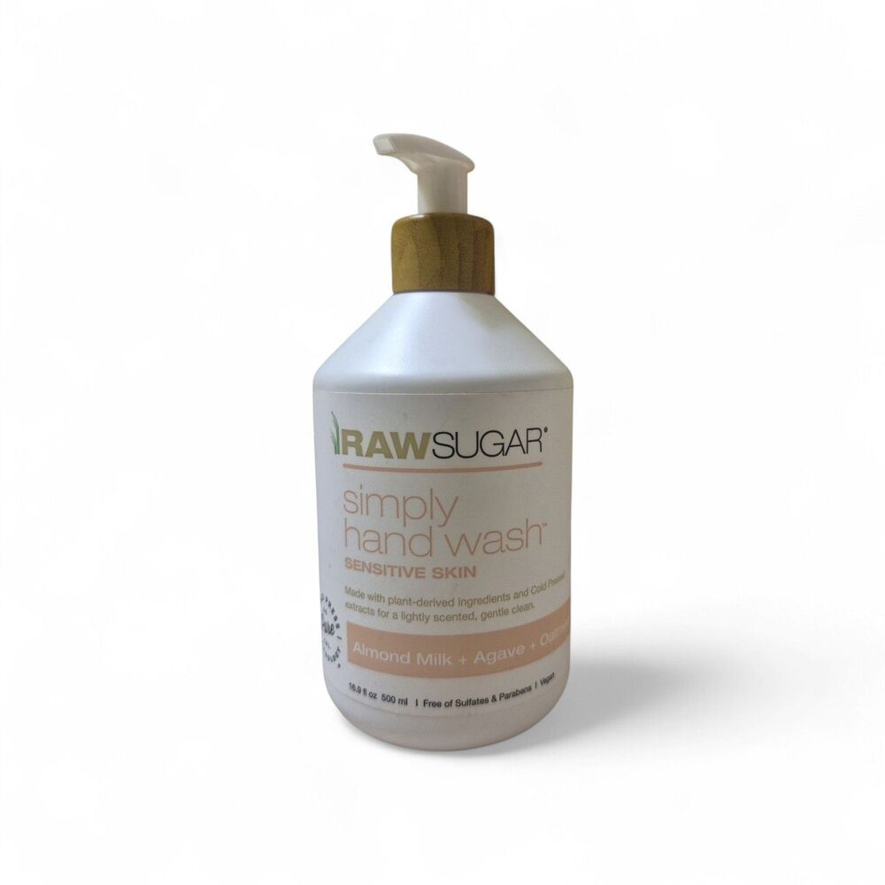 Raw Sugar Simply Hand Wash Sensitive Skin Almond Milk+Agave+Oatmeal 16.9 oz